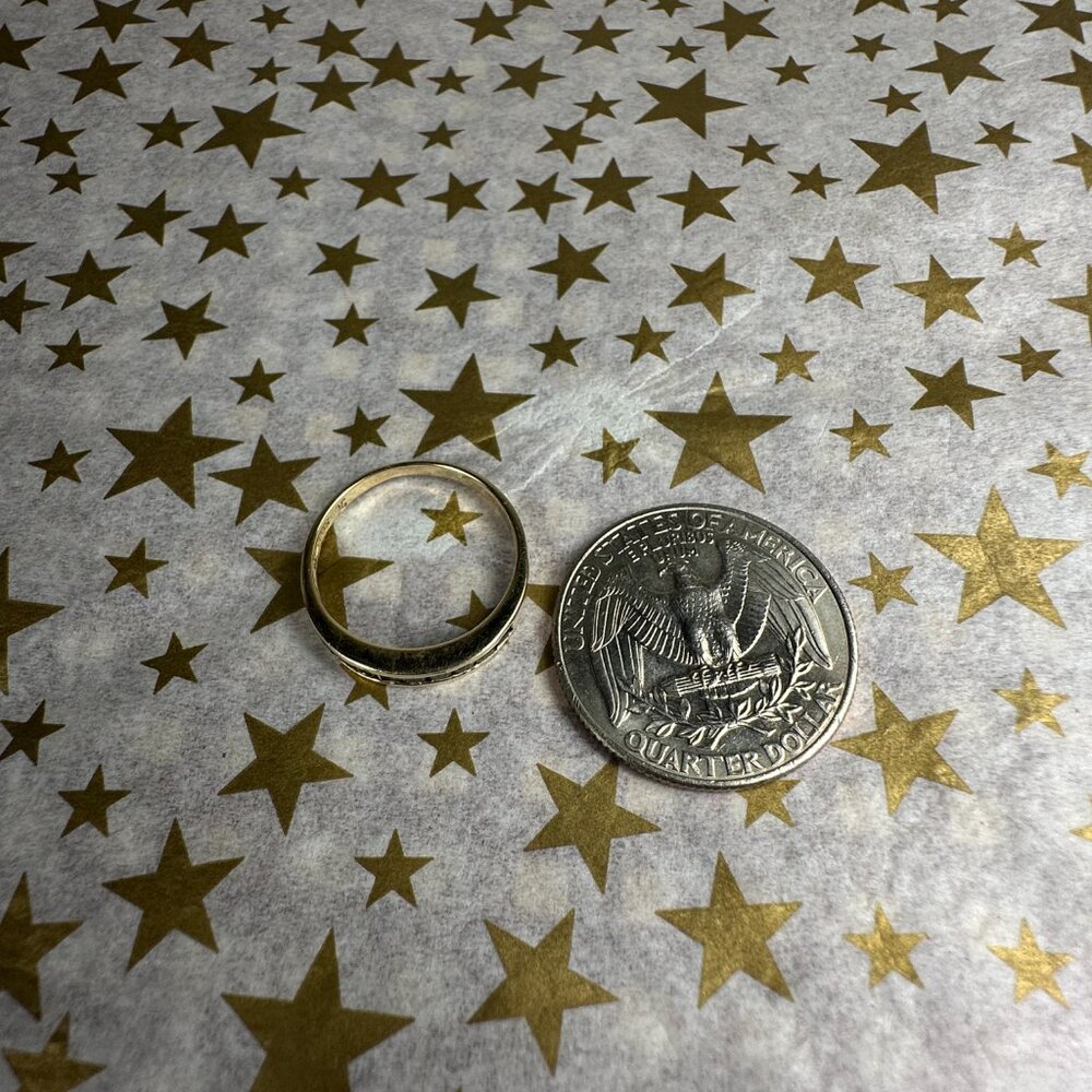 NEW 14K Real Gold and Sapphire Ring - Picture 5 of 9